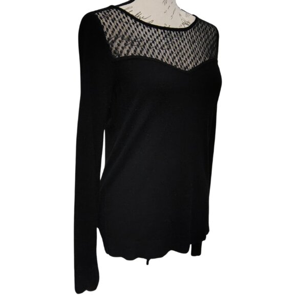 The Limited Womens Sweater Large Sheer Lace Knit Fitted - Going Out Y2K Witchy - Picture 2 of 7